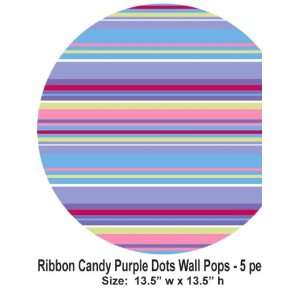   Brewster Wall Pops Dot Ribbon Candy Purple WPD90248