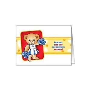  Cheer Bear Coach Appreciation Thank You Cards Card Health 