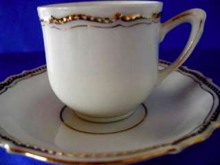 Silesia P.K. German Demi tasse cup saucer Early china  