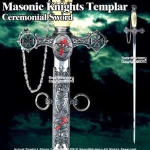   Knights Templar Ceremonial Sword w/ Cross Handle