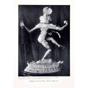 1929 Print Nataraja Dance Shiva Madras India Goddess Religion Statue 