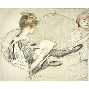   Paul Cesar Helleu   24 x 20 inches   Paulette sitti