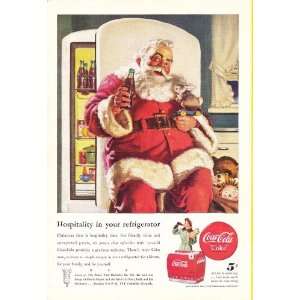  1947 Ad Coca Cola Santa Claus Coke Original Vintage Print Ad 