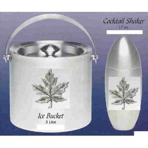   Stainless Steel Ice Bucket and Cocktail Shaker Set