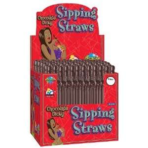  Chocolate Dicky Sipping Straw Display Health & Personal 