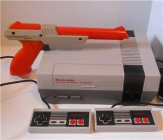 NINTENDO NES GAME System ZAPPER Gun GAMES 2 CONTROLLERS ALL WIRES 