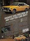 1979 datsun 210 yellow classic vintage advertisement  