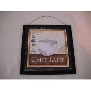  Cafe Latte Mug House Blend Wooden Coffee Kitchen Wall Art 