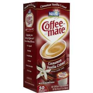 Coffee mate Liquid Creamer Singles Cinnamon Vanilla Creme, 50 ct