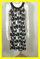 NEW JESSICA HOWARD Black & White Jersey Print Dress 14 NWT 6803  