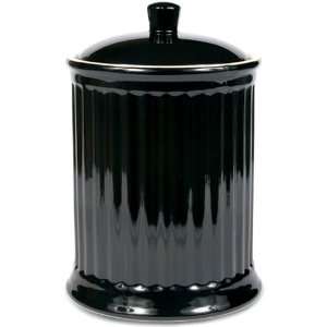  OmniWare Simsbury Black Extra Large Stoneware Canister and 
