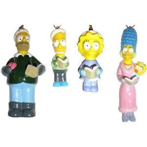 The Simpsons Family 4 Piece Porcelain Boxed Christmas Ornaments 