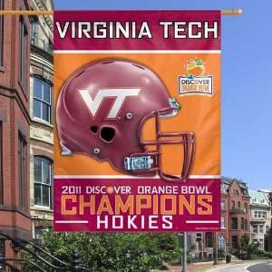 NCAA Virginia Tech Hokies 2011 Orange Bowl Champions Vertical Banner 