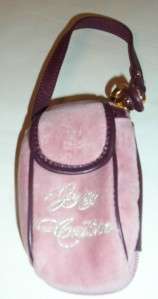 Juicy Couture Pink Velvet+Leather Cell Phone Holder  