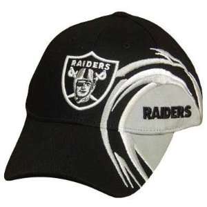  NFL OAKLAND RAIDERS BLACK SILVER WHITE VELCRO HAT CAP 