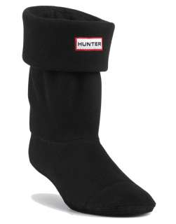 Hunter Short Fleece Welly Socks   Black S24197  