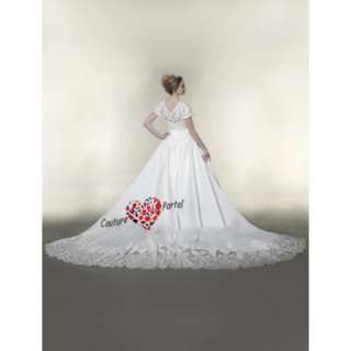 Princess Ball Gown Royal Length Train Wedding Dress  