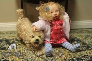 Dollhouse Miniature Girl Child OOAK *handmade sculpture* woolytales 