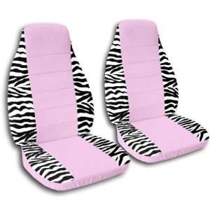White Zebra frame seat covers with a Sweet Pink center for a 2006 to 