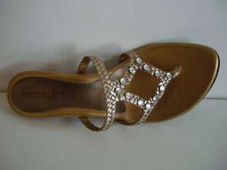 CINDERELLAS Gold Leather Shoes Sandals Womens Size 9  