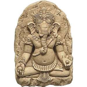  Ganesh Seated Wall Relief, 8.5H