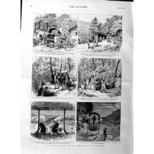  1886 Himalaya Mountains Hill Station Holiday Print