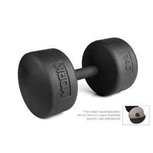 York Barbell 140 lb Legacy Solid Professional Round Dumbbell  
