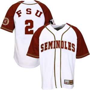 Florida State Seminoles (FSU) #2 White Shutout Baseball Jersey  