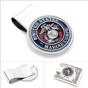  Enamel Marine Corp Money Clip CLI MC3156ER Jewelry