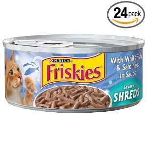 Friskies Savory Shreds Cat Food with Whitefish and Sardines In Sauce 
