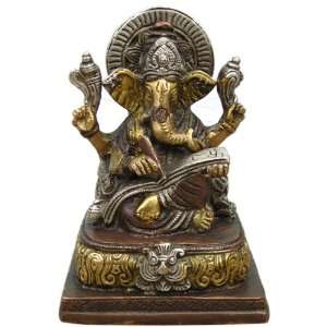  Writing Ganesha Statue Famous Brass Sculptures Handmade 