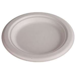  Compostable Sugarcane Dinnerware, 6 quot; Plate, Natural 