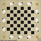 551 STENCIL Primitive Sheep Game Board checkerboa​rd