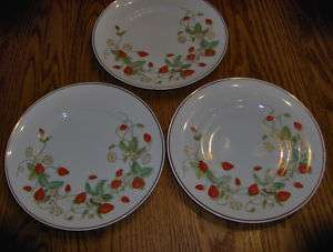 Avon Strawberry Collectors Plate3plates1978  