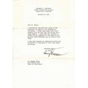  President Harry S. Truman In Person Signed Letter Jsa 
