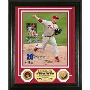  BSS   Roy Halladay Perfect Game 24KT Gold Coin Photo Mint 