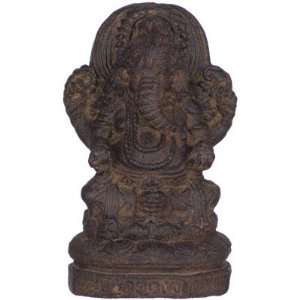  Concrete Cast Statue Standing Ganesha Antique Brown (each 