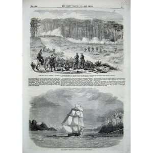  1862 Calypso Ship Straits Magellan War America Bucktail 