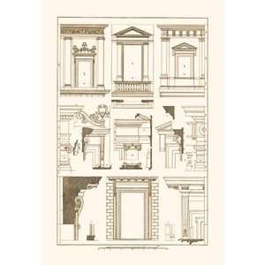 Windows of Palazzo Non Finito, Palace and House at Rome   12x18 Framed 