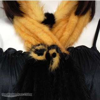 Mink Fur Scarf/Muffle/Shawl/Collar/Wrap/Stole/2 Colors  