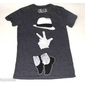    Michael Jackson RIP Silver Foil Print Tee Shirt Xl 