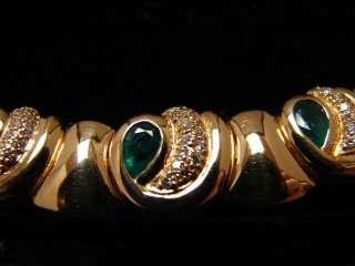 11cttw Columbian Emeralds & Fine Diamonds 18k Yellow Gold Designed 