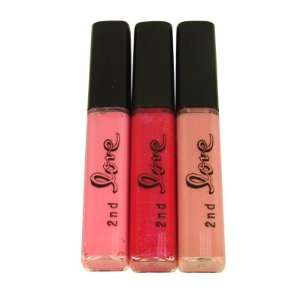  2nd Love Shimmery Lip Gloss Set 3 Colors Beauty
