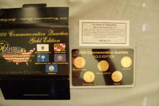 2000 Commemorative Quarters Gold Edition Coin Set  