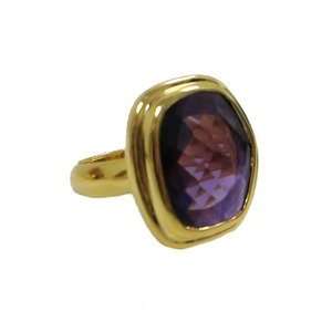  Judie 18k Vermeil Cocktail Ring Amethyst   Size 7 Kara 