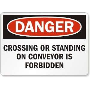  Danger Crossing or Standing on Conveyor is Prohibited 