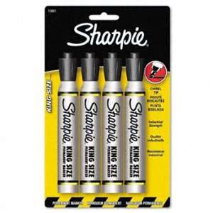  Sharpie 15661PP   King Size Permanent Markers, Black, 4 