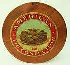 Vintage NECCO American Fig Confection Wood Pantry Box Primitive 1906 