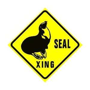  SEAL CROSSING sign * street animal zoo mammal