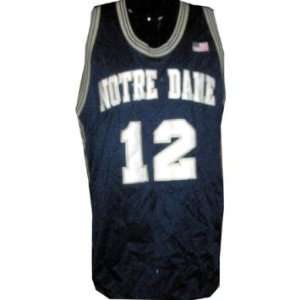  Jordan Cornette #12 Notre Dame Mens Basketball Game Used 